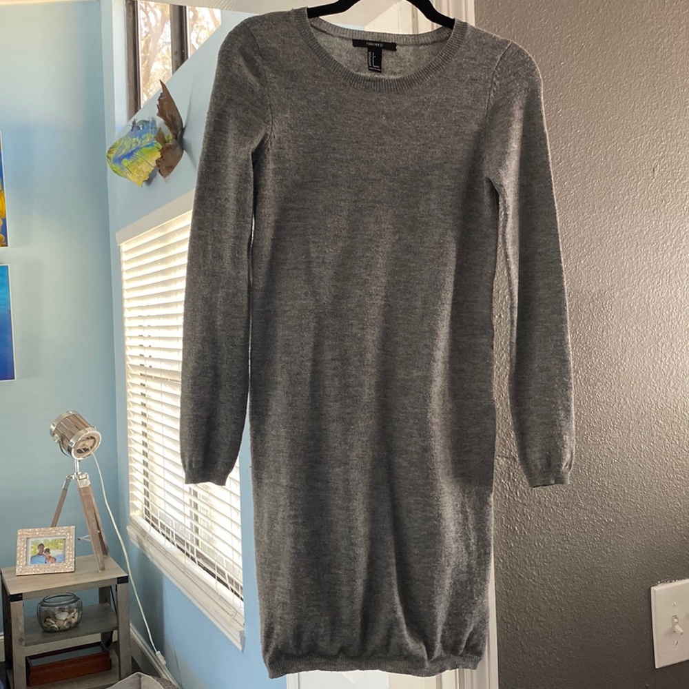 Forever 21 Gray Sweater Dress